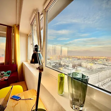 Apartamento Super Yellow 2x Metro Fast Wifi 1 Gbs Netflix Panorama Miasta Varsóvia