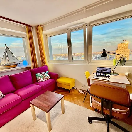 Super Yellow 2x Metro Fast Wifi 1 Gbs Netflix Panorama Miasta Apartamento *