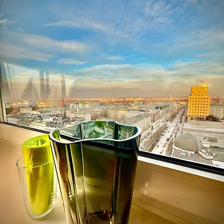 Super Yellow 2x Metro Fast Wifi 1 Gbs Netflix Panorama Miasta Apartamento Varsovia