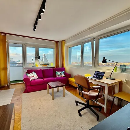 Appartement Super Yellow 2x Metro Fast Wifi 1 Gbs Netflix Panorama Miasta Varsovie