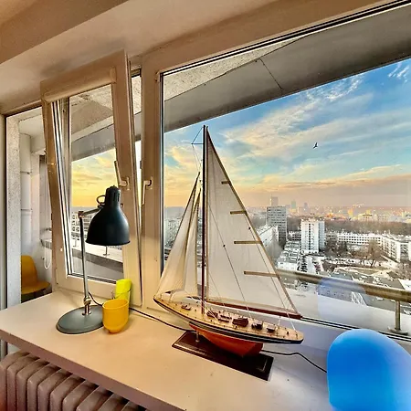 Super Yellow 2x Metro Fast Wifi 1 Gbs Netflix Panorama Miasta Appartement